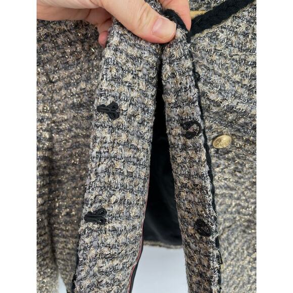J. Crew Collection Metallic Gray Silver Louisa Lady Jacket Tinsel Tweed size 8 - Picture 7 of 11